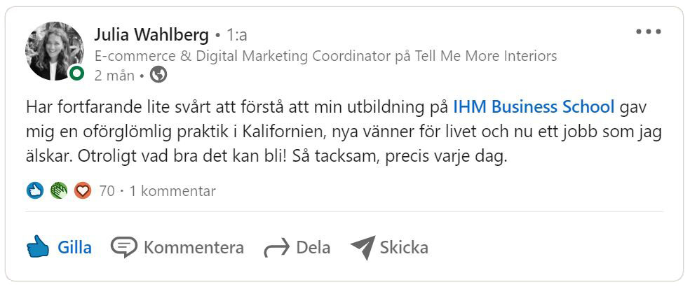 Julia Wahlberg IHM Linkedin inlägg.jpg